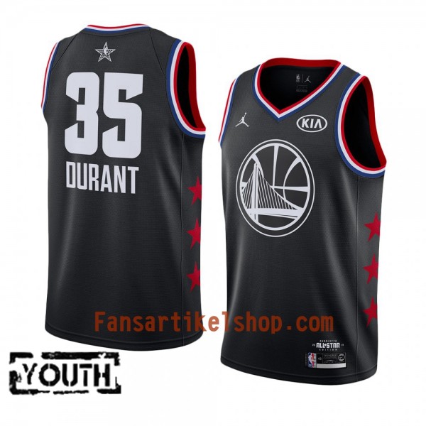 Golden State Warriors Trikot Kevin Durant 35 2019 All-Star Jordan Brand Schwarz Swingman - Kinder Golden State Warriors Trikot Kevin Durant 35 2019 All-Star Jordan Brand Schwarz Swingman - Kinder